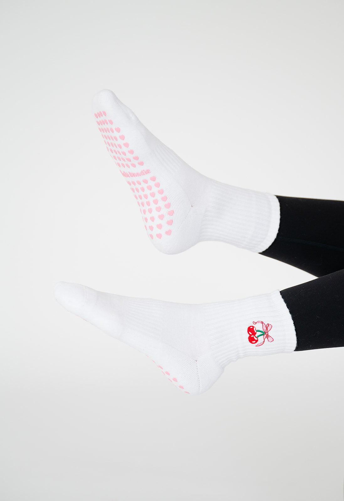 Cherry Bow Crew Sock